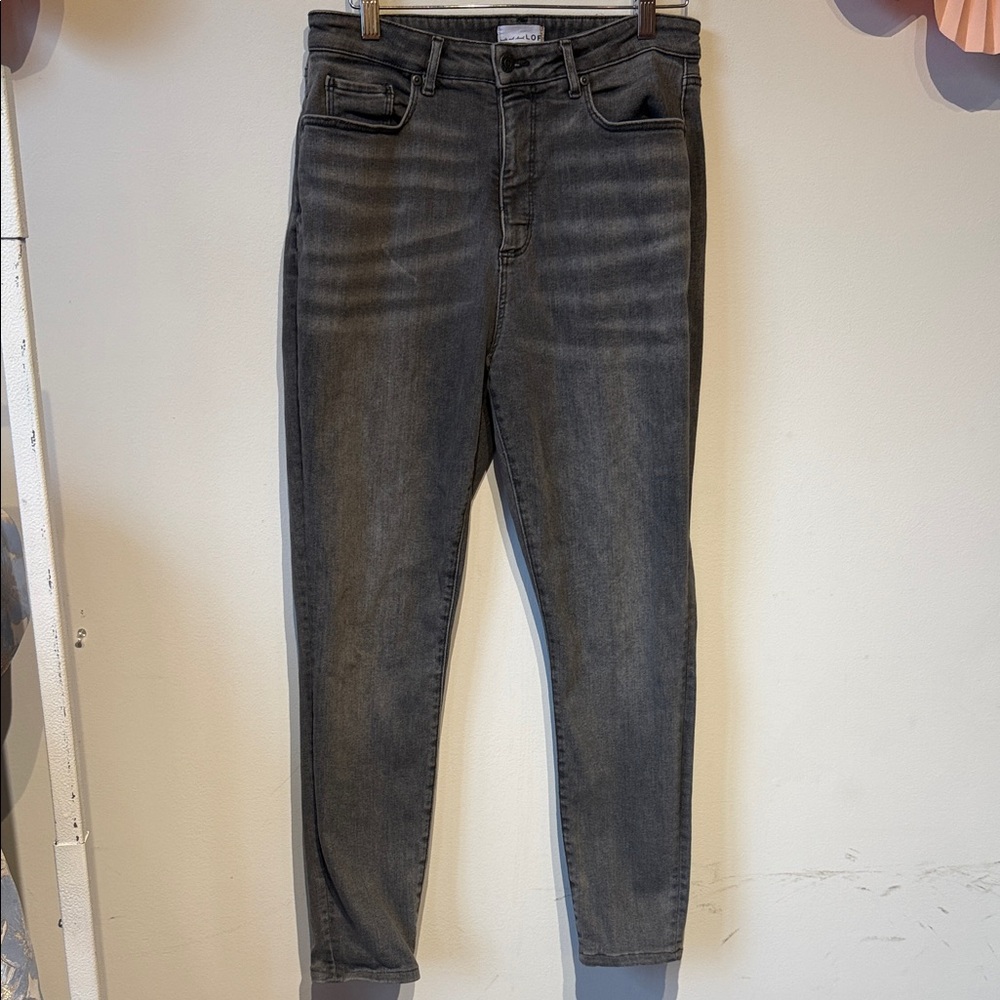 LOFt High Rise Gray Jeans size 31/12